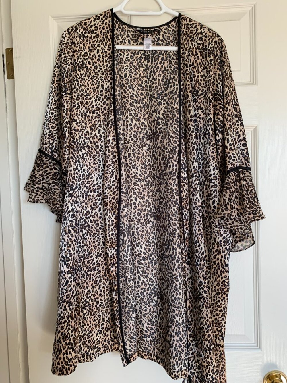 Silky Leopard Print Robe by George - Picture 3 of 6